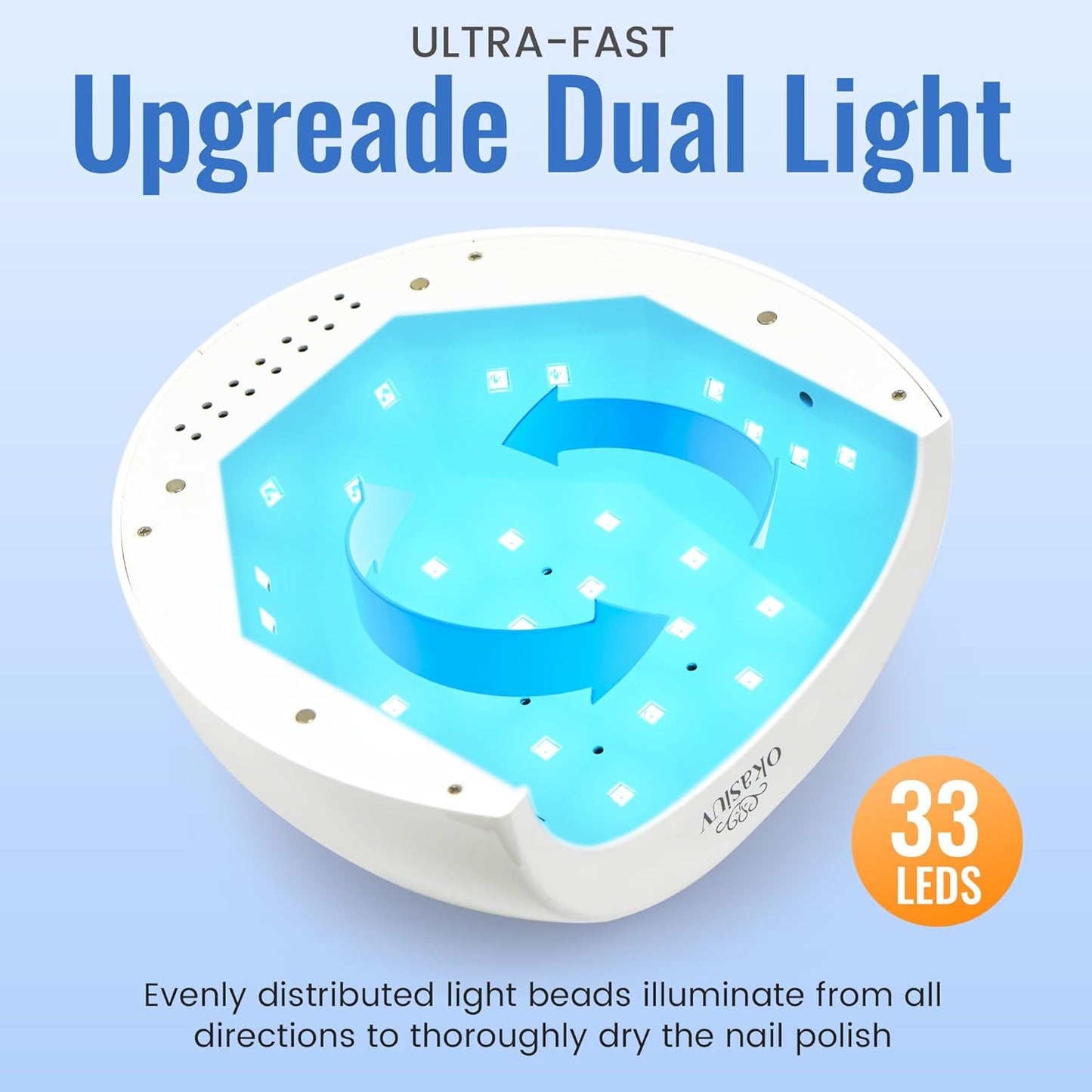 Rechargeable UV LED Nail Lamp with Diamond Design & Touch Control - 3 Timer Settings, Fast Curing for All Gel Polishes, Portable UV Nail Dryer for Professional Salon & Home