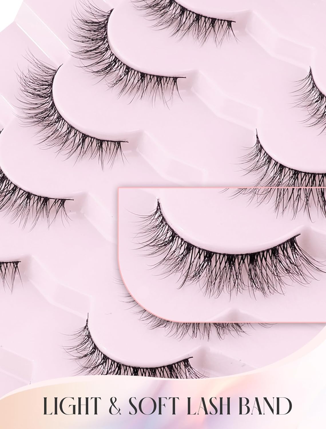Natural Lashes Mink Natural Eyelashes False Eyelashes Natural Look False Lashes Wispy Eye Lashes Cat Eyelashes Fake Lashes UK222