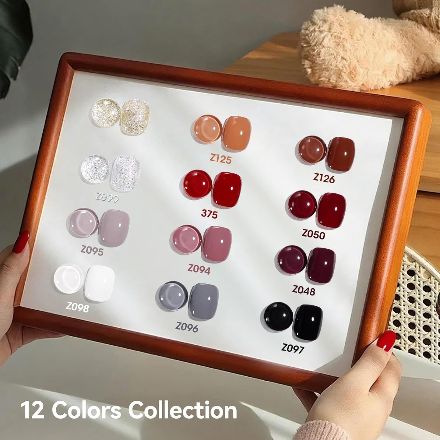 GELLEN 12 Colors Nail Polish Set, Fall Winter Trendy Air Dry Regular Nail Polish for Women Fingernail Toe Nails, Not UV Gel, Hema Free, Non-toxic, Black White Gray Nude Red Brown Gold Silver Set