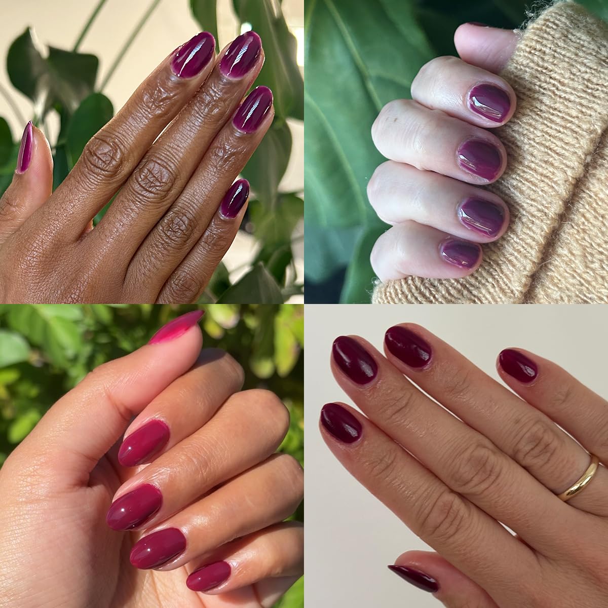 Olive & June Gel Polish | UV LED Nail Lamp Needed | Long Lasting Formula | Up to 21 Days of Wear | Damage-Free Removal | Salon-Quality Manicure, Pedicure at Home | Plaza | Mulberry Purple