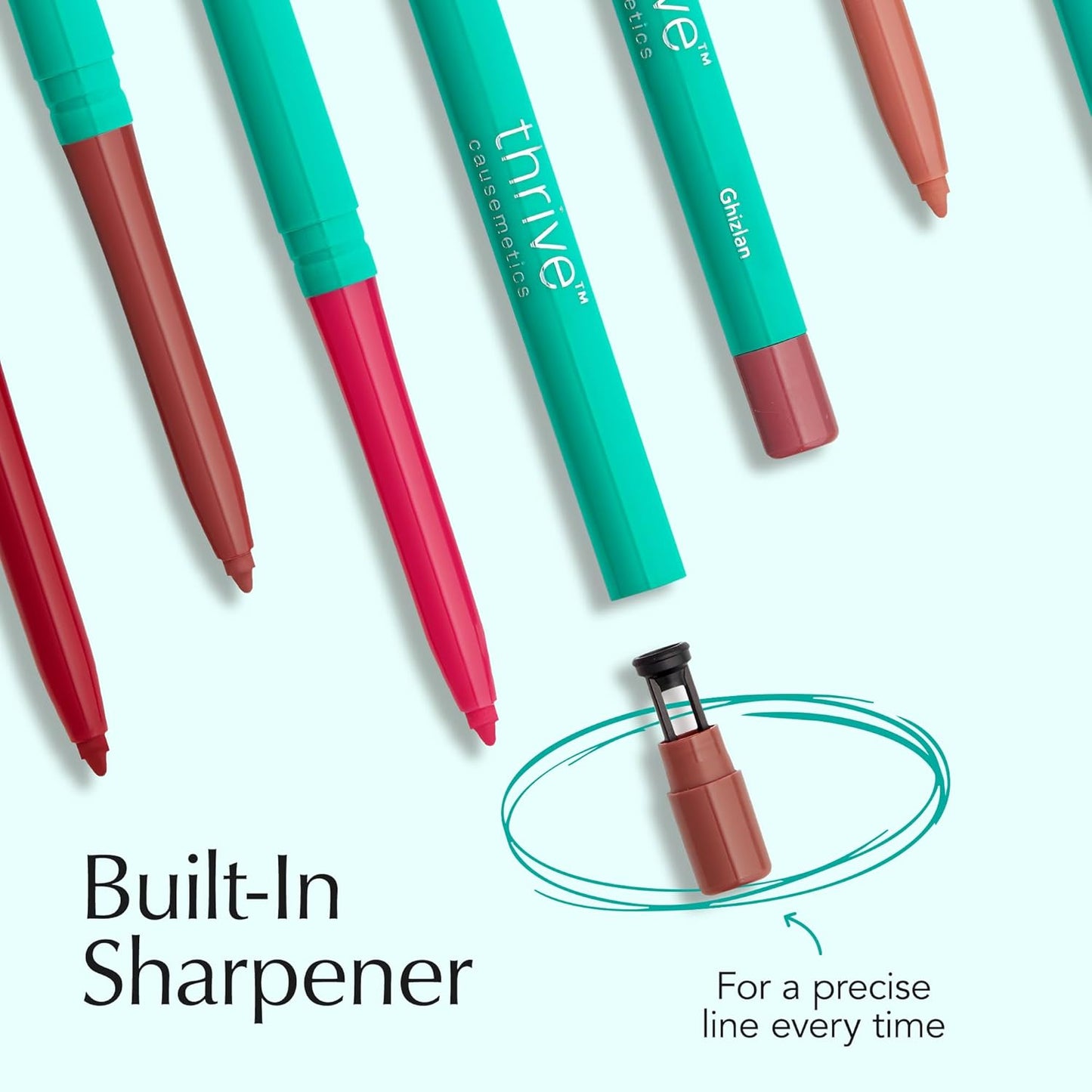 Thrive Causemetics Lip Filler Long-Wearing + Plumping Lip Liner, Shea Butter Hydrating Lip Plumper Retractable Lip Liner Pencil, Built In Sharpener, Vegan & Cruelty Free, Monique (Maple)