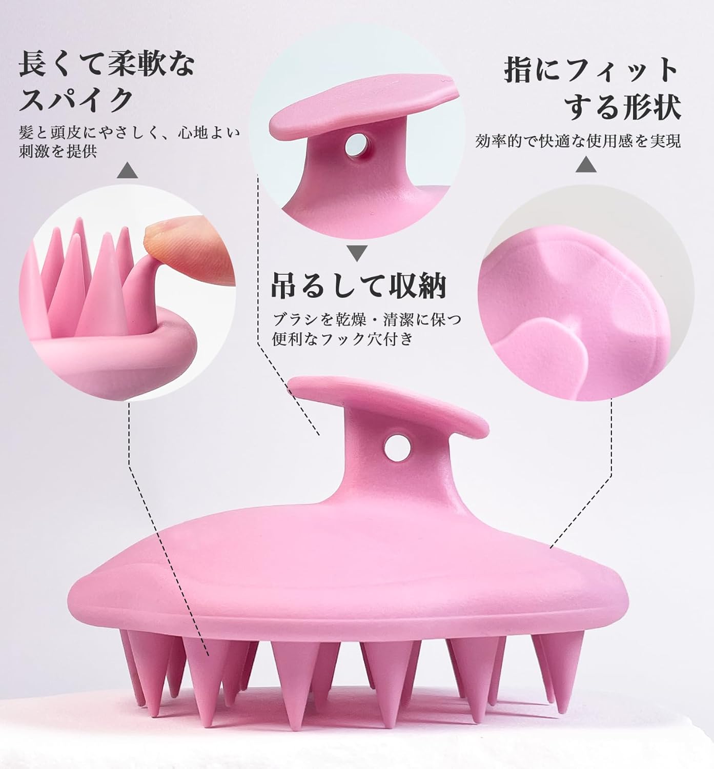 Halocalm Scalp Massager for Hair Growth – Silicone Shampoo Brush for Wet & Dry Hair, Integrated Design, Effective Scalp Scrubber for Shower & Relaxation (Purple)