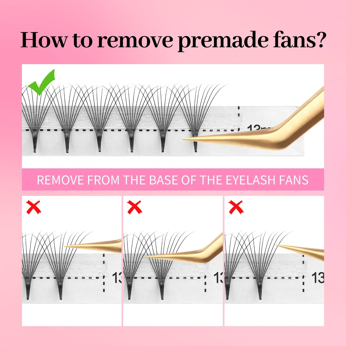Premade Fans Eyelash Extensions 12D Volume Lash Extensions 0.03 Thickness Eyelash Extension C Curl Premade Lash Fans Mix 9-16mm Fluffy Soft Handmade Lash Fan(12D-0.03-C,9-16mm)
