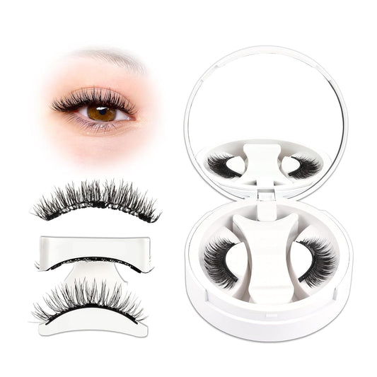 Veleasha Magnetic Eyelashes Manga Lashes Cat Eye Lash Magnetic Lashes with Applicator Natural Look Reusable No Glue Easy to Apply & Remove Spiky False Eyelashes Lash Wispy (Flash)