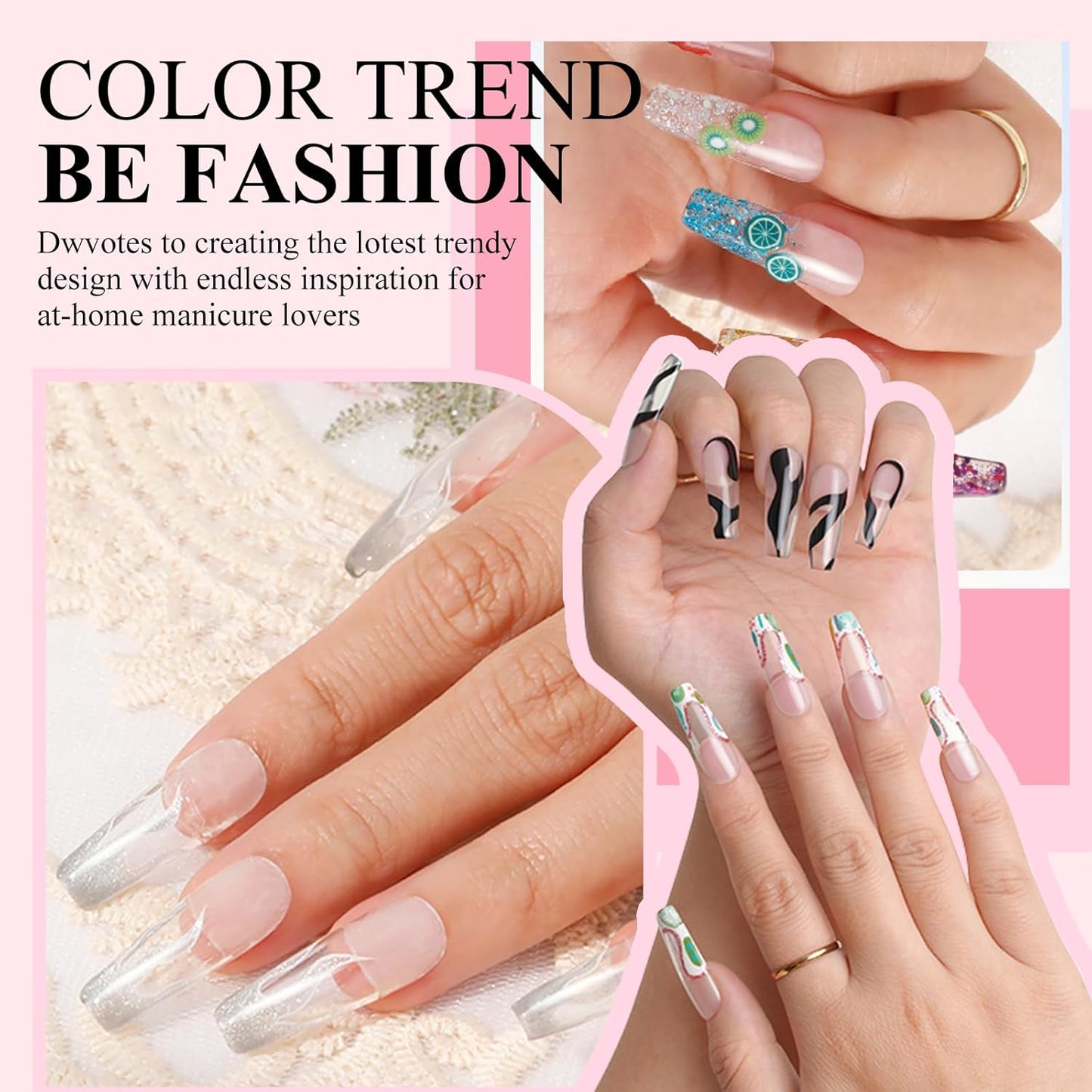 White Acrylic Nail Powder, 120g Professional Acrylic Nail Powder Polymer for 3D French Nail Manicure Extension Nail Carving No Need Nail Lamp