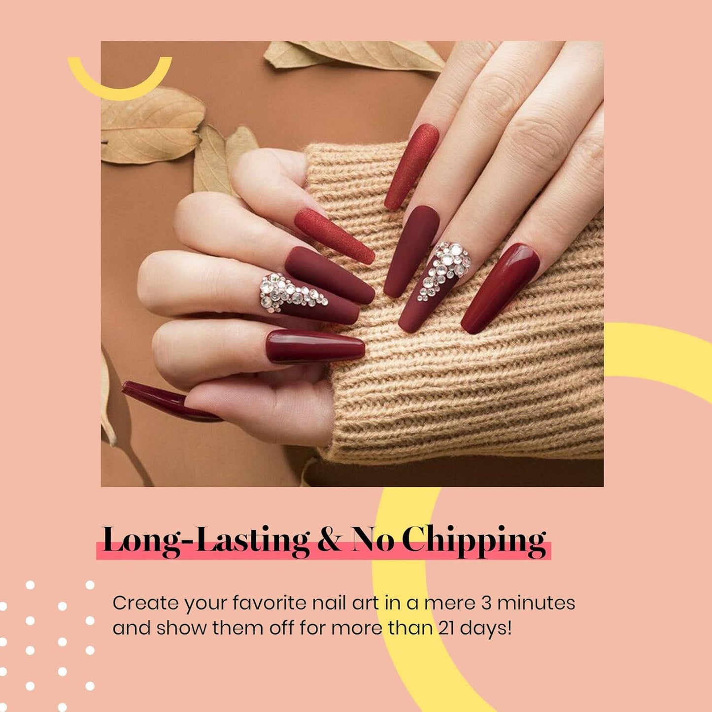 Beetles Burgundy Red Gel Polish – Blanchett Maroon Gel Nail Polish, 15ml Dark Plum Red Color UV Lamp Soak Off Manicure DIY at Home Nails Gifts for Women