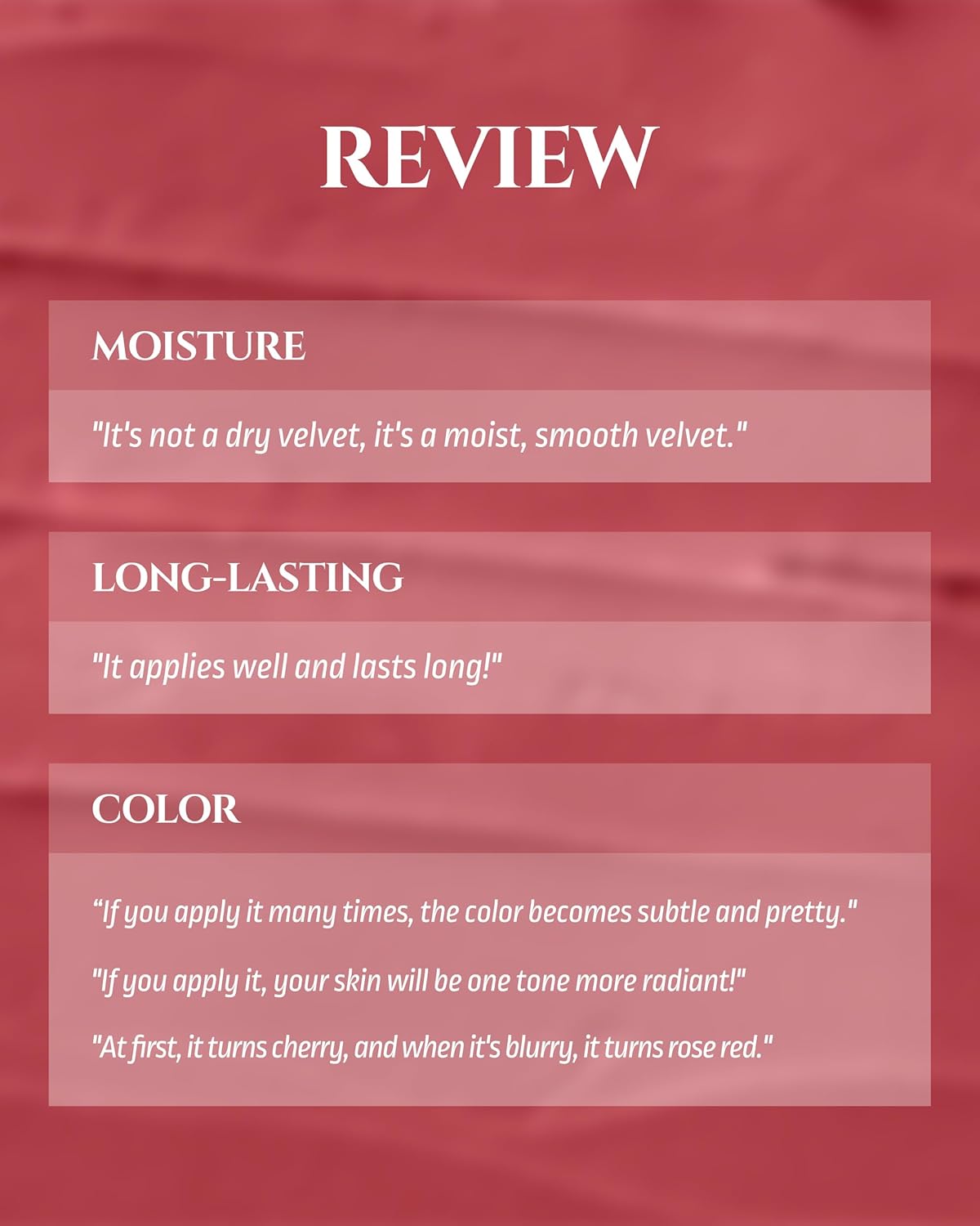 HEVVYMAKEUP Blurring Effect Lip Tint - Airy Velvet Matte Lips - Vegan, Longwear, Vibrant, Buildable Creamy Soft Texture - Korean Lip Makeup, Burnt Pumpkin, 0.13 fl.oz.