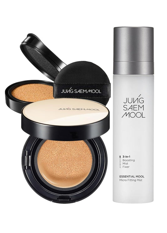 Essential Skin Nuder Cushion (Medium) | Refill Included + Essential Mool Micro Fitting Face Mist (120 ml)