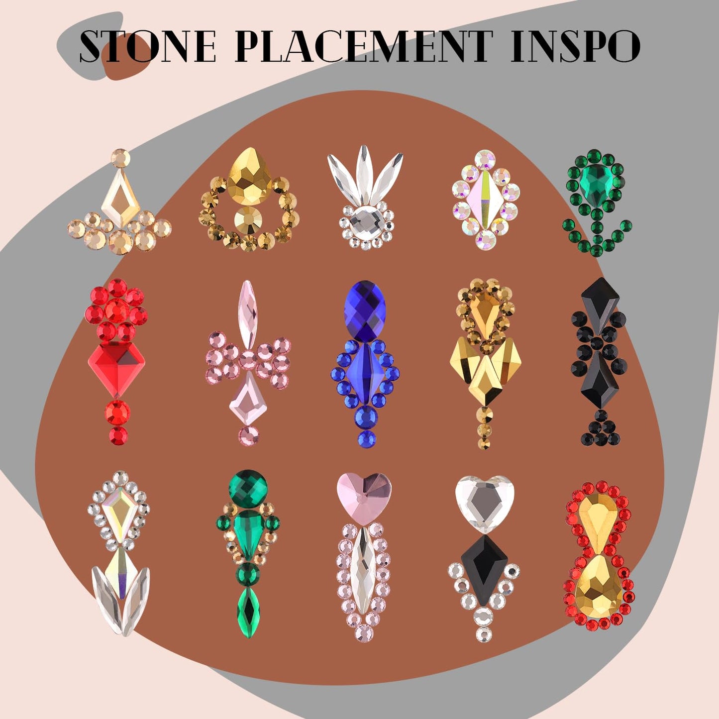 3220Pcs Royal Blue Glass Nail Rhinestones 120Pcs Multi Shapes Flatback Gems Crystal + 3100Pcs 1.5-4mm Round Beads, Manicure Diomand Jewelry Gemstones for Nail Design Makeup Acrylic Nails Decoration