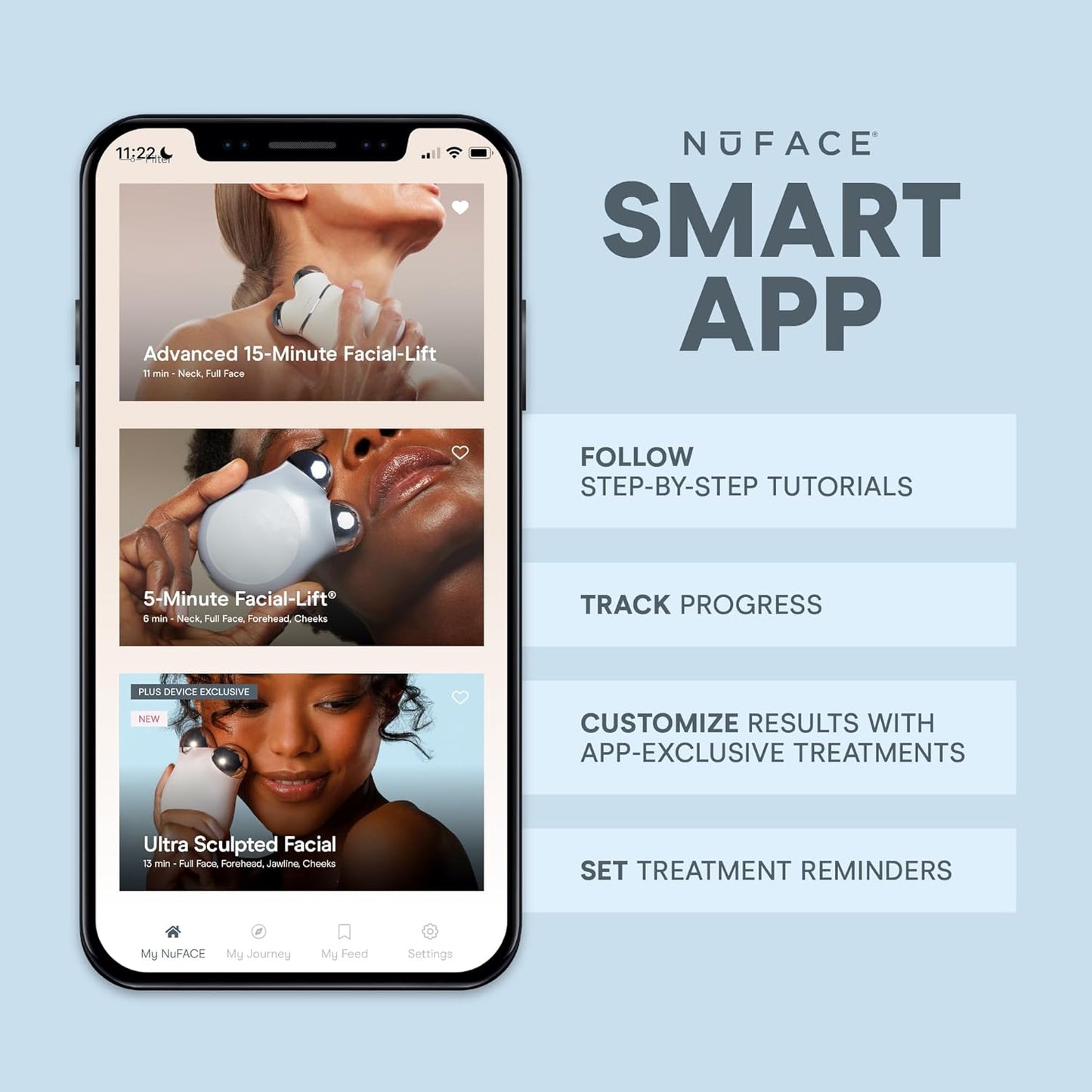 NuFACE MINI+ Microcurrent Facial Device Kit - FDA Cleared Face Sculpting & Skin Tightening Device to Contour, Lift & Tone + Microcurrent Gel Activator & Silk Creme - Midnight Black