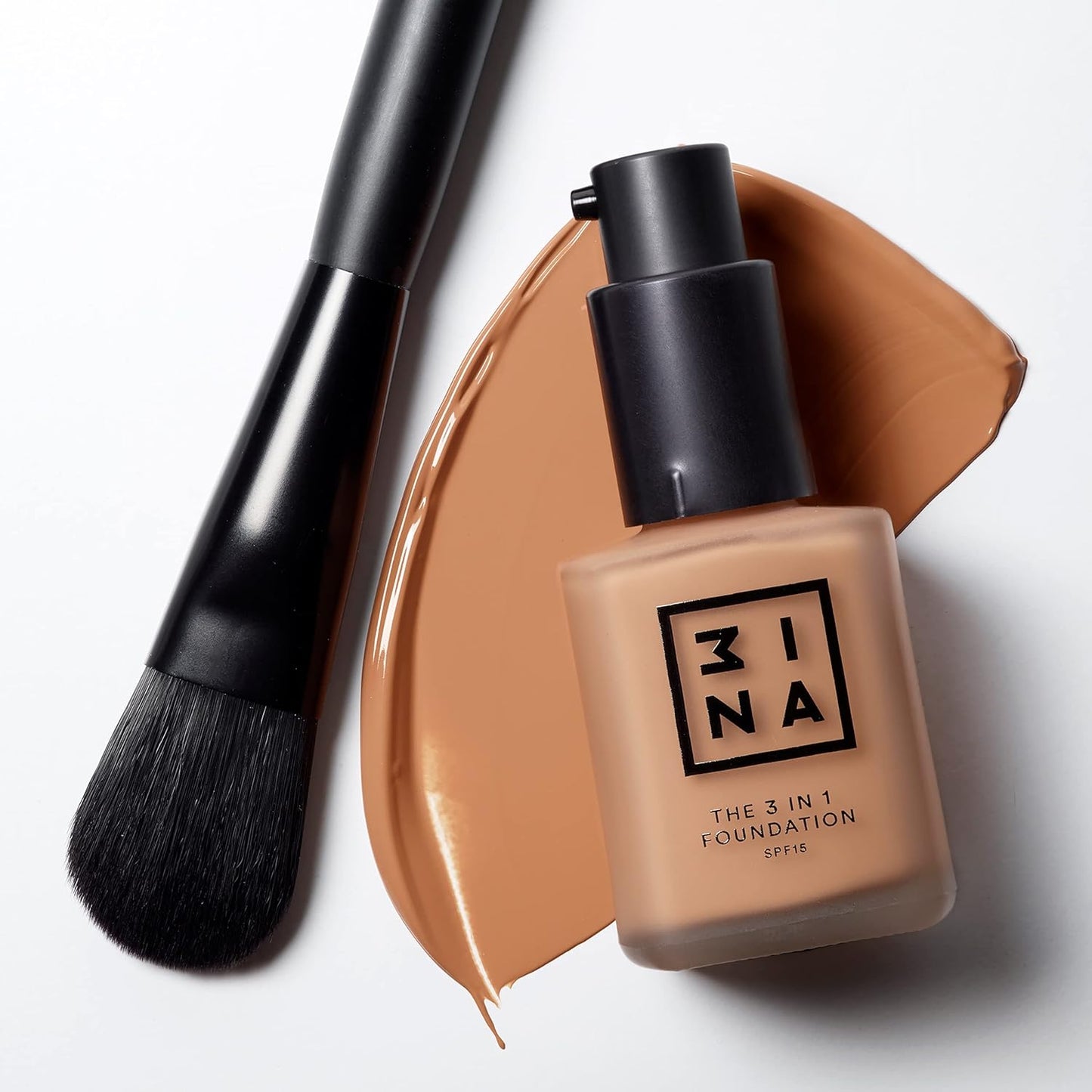3INA The 3-In-1 Foundation 214 - Vegan Formula - Combination Of Primer, Concealer And Foundation - Medium Coverage - Natural Finish - Perfect For Covering Lines And Blemishes - Long Lasting - 1.01 Oz