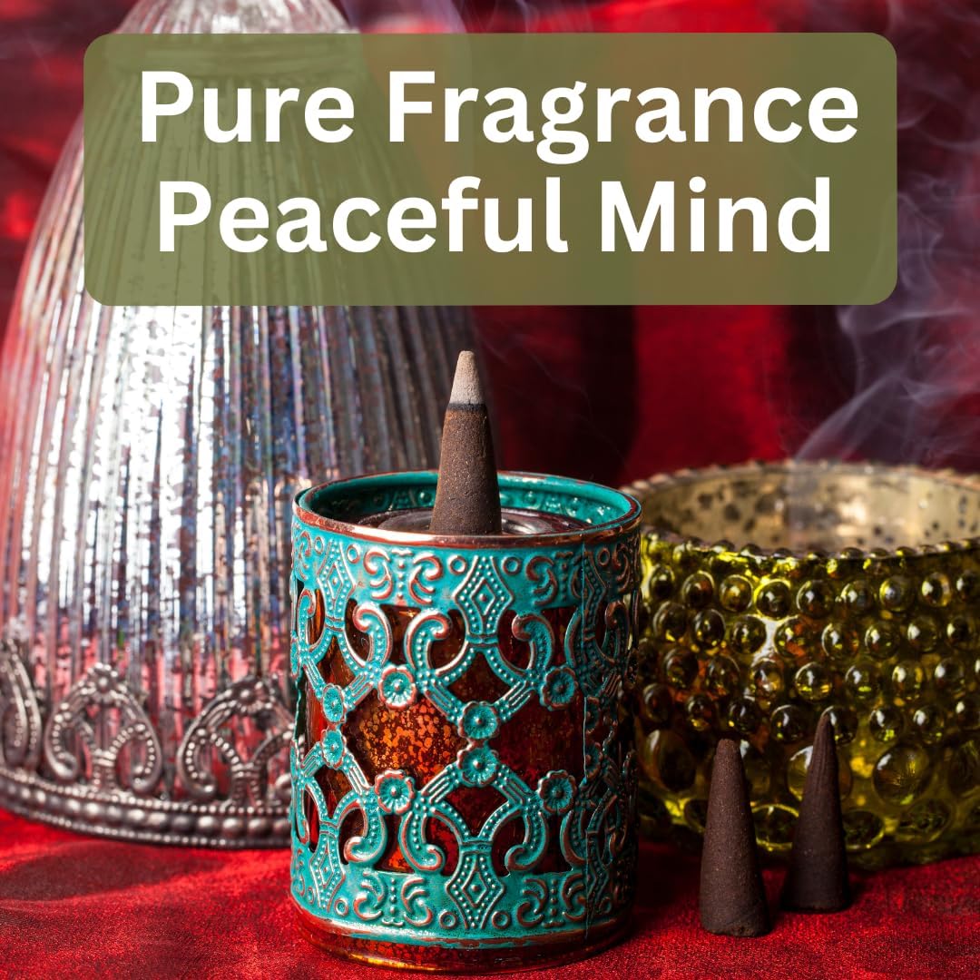 Yajna Frankincense-and-Myrrh 100%-Natural-Incense-Cones Handmade-Hand-Dipped Organic-Chemicals-Free for-Purification-Relaxation-Positivity-Yoga-Meditation The-Best-scents (60 Count)