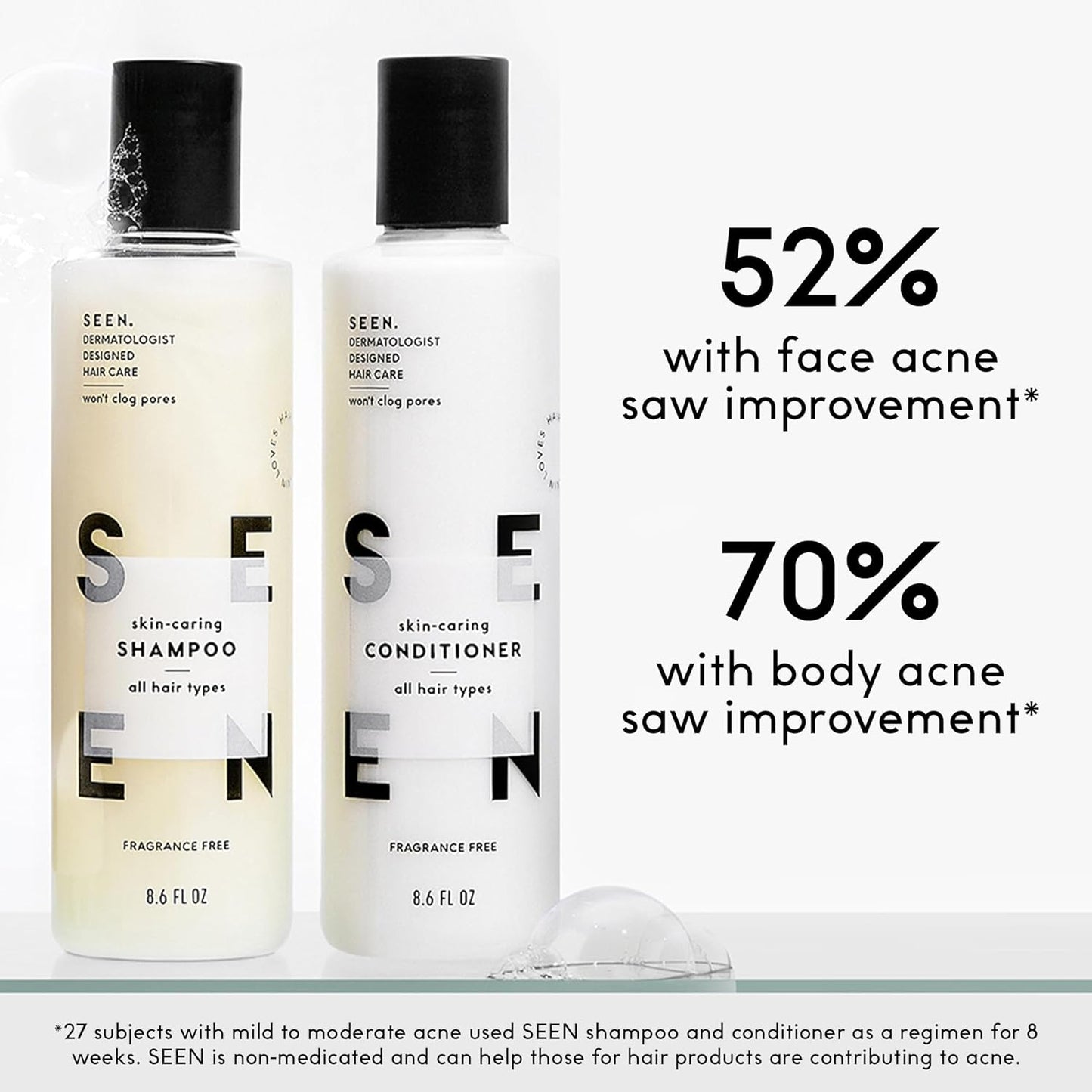 SEEN Discovery Kit - Scented- Non-Comedogenic & Sulfate-Free Hair Set- Dermatologist-Developed - Safe for Sensitive & Acne Prone Skin