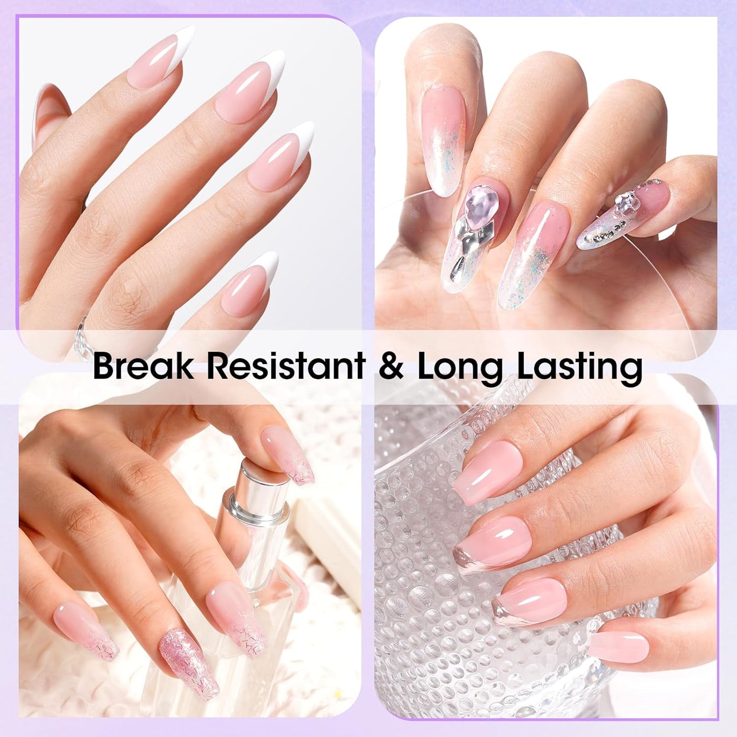 Gellen Gel Nail Glue and Nail Dehydrator, 15ml Nail Gel Glue for False Nail Tips and Clear Press on Nails, Acid Free Nail Prep Dehydrator, Soak Off UV Led Lamp Needed Strong Adhesive Nail Gel