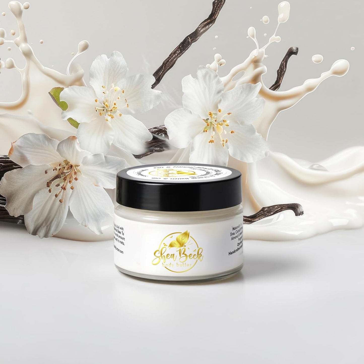 Body Butter Blend: Natural Shea, Cocoa, & Mango w/Jojoba Oil for Radiant Skin and Beard | Moisturizing (8 Oz, French Vanilla)