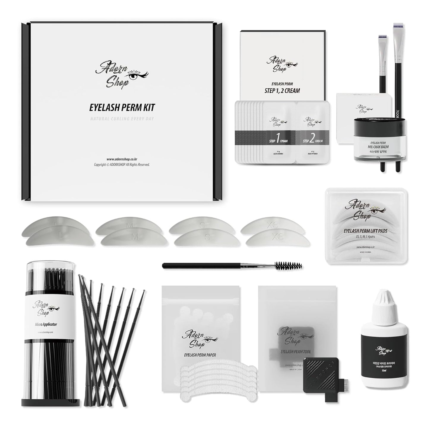 Korean Lash Lift Kit - 10 Sets No Curler Lash Perm Kit for Beginner & Salon Quality at Home - DIY Optimized for Self-Use&Professional Lifting Long-Lasting Eyelash Perm Kit for All Lash Types(Balm kit)