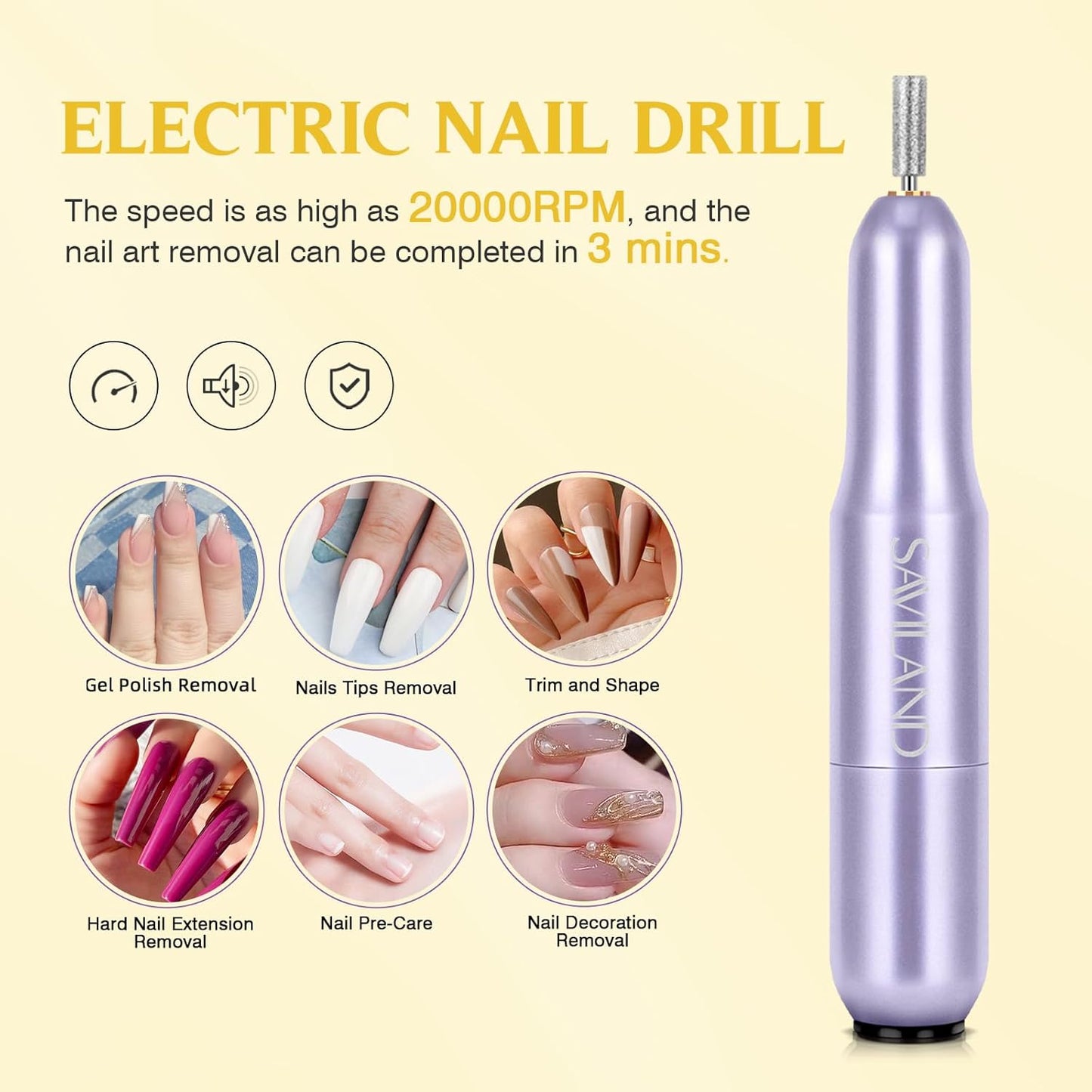 SAVILAND Gel Nail X Kit: 500 Pcs Square Nail Tips Gels Nail Kit with Drill, 0.5 Oz 4-in-1 U V Nail Glue with Lamp, Nail Kit At Home Art Designs & Salon Manicure Kit Gift For Women