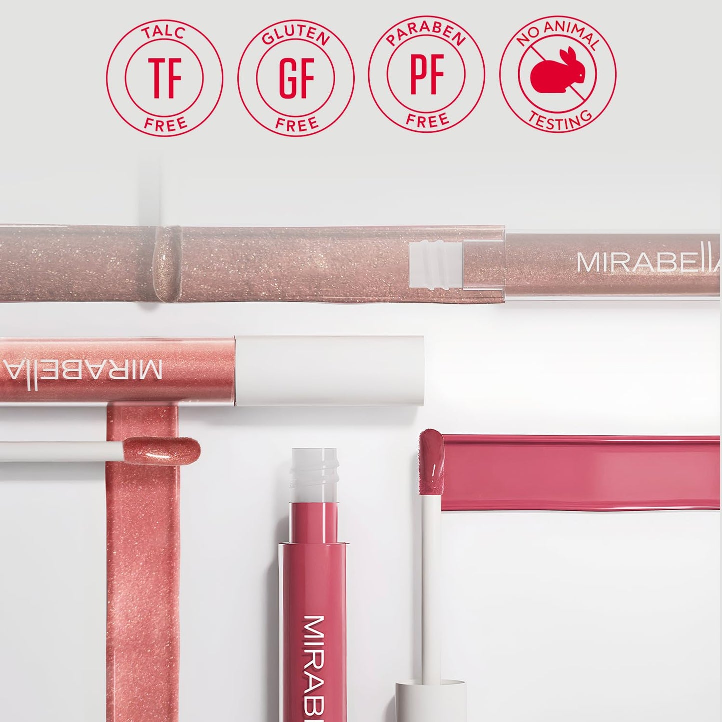 Mirabella Luxe Advanced Formula Matte Lip Gloss, Richly Pigmented Long-Wear and Full-Coverage Liquid Lipstick, Matte Lipstick for Women Stays Put and Won't Dry or Crack Lips, Bombshell