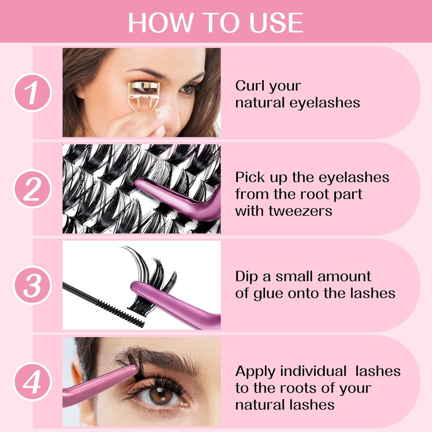 280 Pcs Individual Lashes 50D-C-0.07-12 Cluster Lashes C D Curl Wispy Lashes Bottom Lashes DIY Lashes At Home（50D-C-0.07-12）