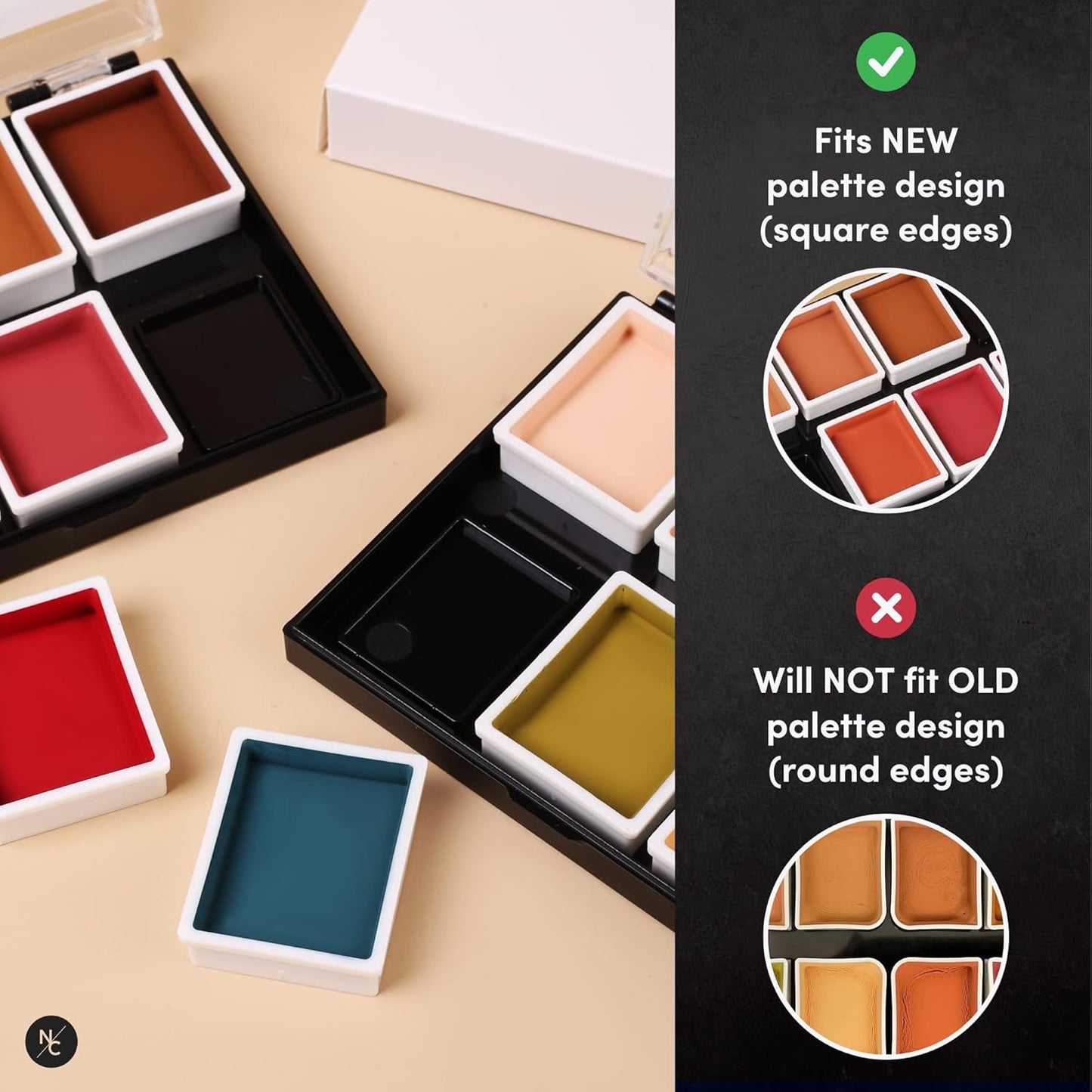 Alcohol Palette Refill Pans - Skin Tones - Red Clay