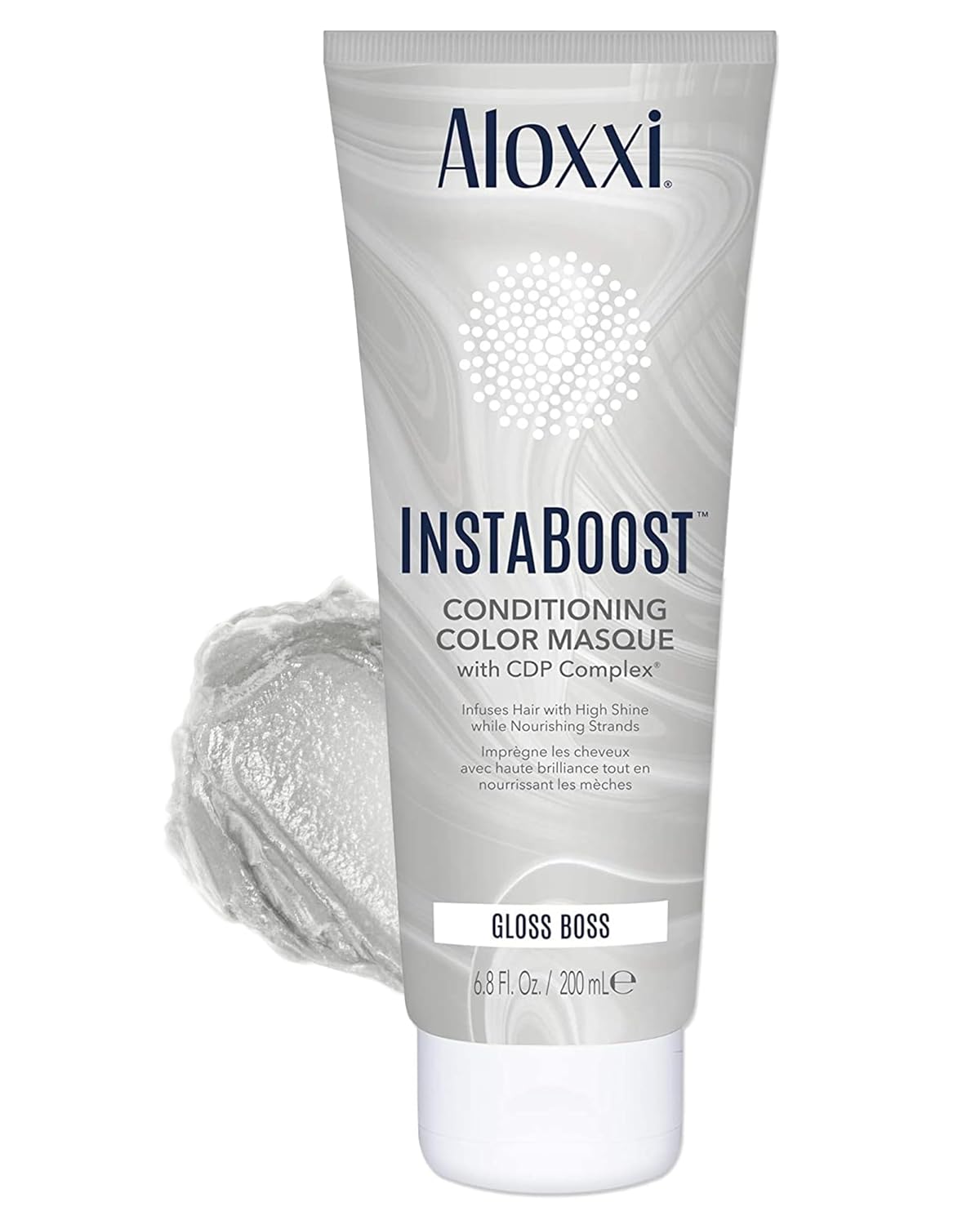 ALOXXI InstaBoost Conditioning Color Mask in Gloss Boss, Adds Glossy Shine and Deeply Conditions Hair, 6.8 Fl Oz