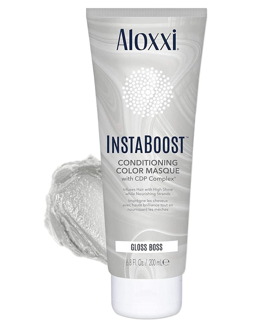 ALOXXI InstaBoost Conditioning Color Mask in Gloss Boss, Adds Glossy Shine and Deeply Conditions Hair, 6.8 Fl Oz