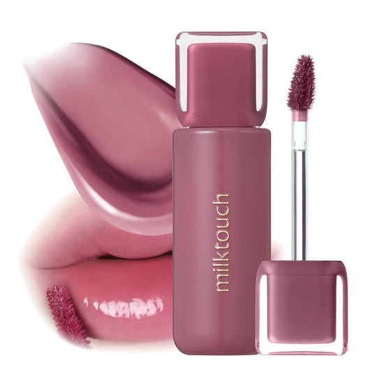 MILKTOUCH Jelly Fit Lip Tint (09 Pine Mauve) with Cooling Plumping Effect and Water-Based Non-Sticky Texture | Long Lasting Korean Beauty Lipstain Tinted Gloss Oil Brown K Makeup