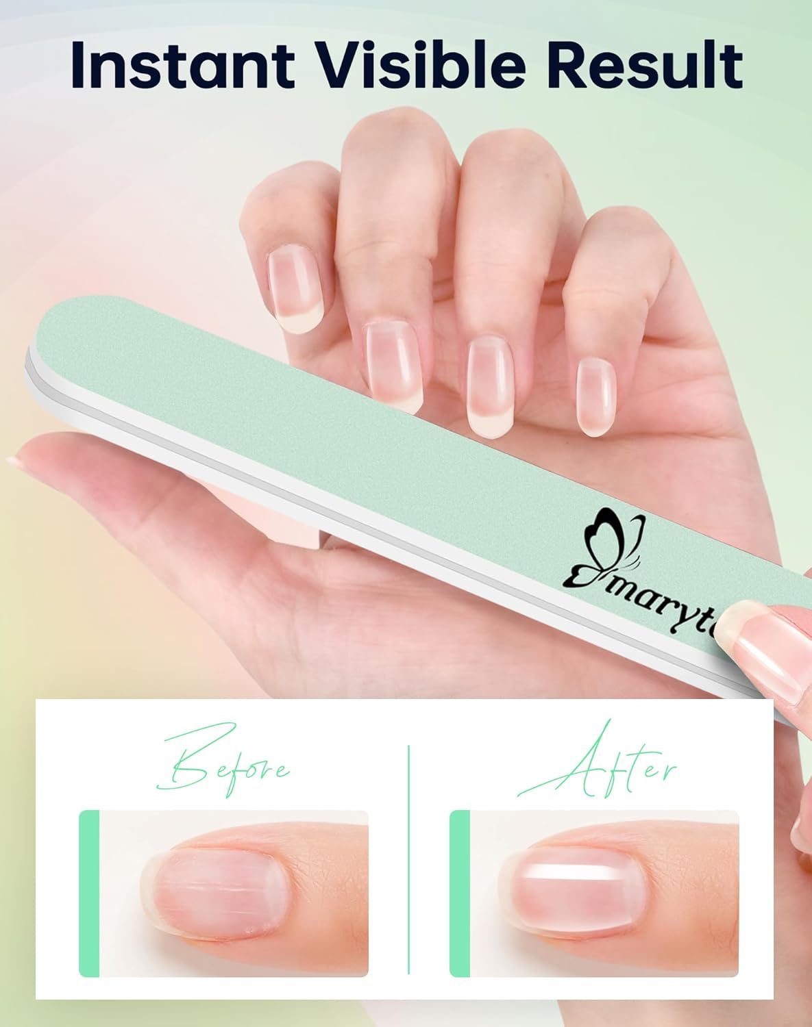 Maryton Professional Nail Shine Buffer for Natural Nails - Gifts for Women, 3 Pcs Ultra Shine Nail Shiner Polisher Buffing Block Files, Nail Care Gifts for Her