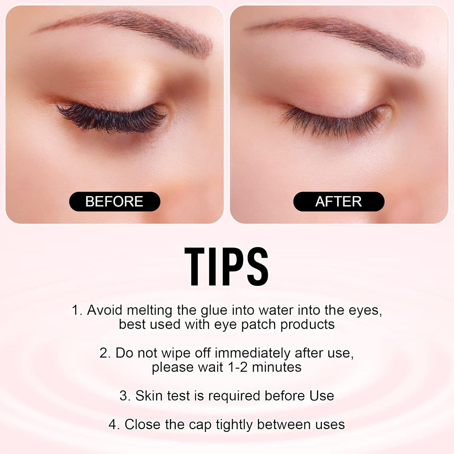 FADLASH Lash Glue Remover 5 ML for Cluster Lashes Soothing Oil Lash Remover Mascara Wand Eyelash Glue Remover Self Use at Home