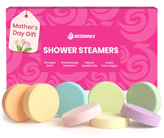 Shower Steamers Aromatherapy, 8 Pack Shower Bombs Relaxation Birthday Gifts for Women, Mother's Day Gifts for Her, Stress Relief & Self Care, Natural Fragrance Essential Oils Spa Gifts