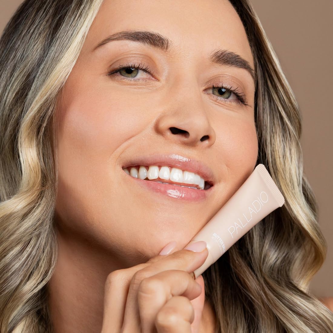 Palladio Butter Balm - Hydrating Lip Balm with Sheer Tint, Aloe, Peptides, Shea Butter, and Vegan Formulation for Instant Moisture, Shine, and Soothing Lip Care, French Vanilla