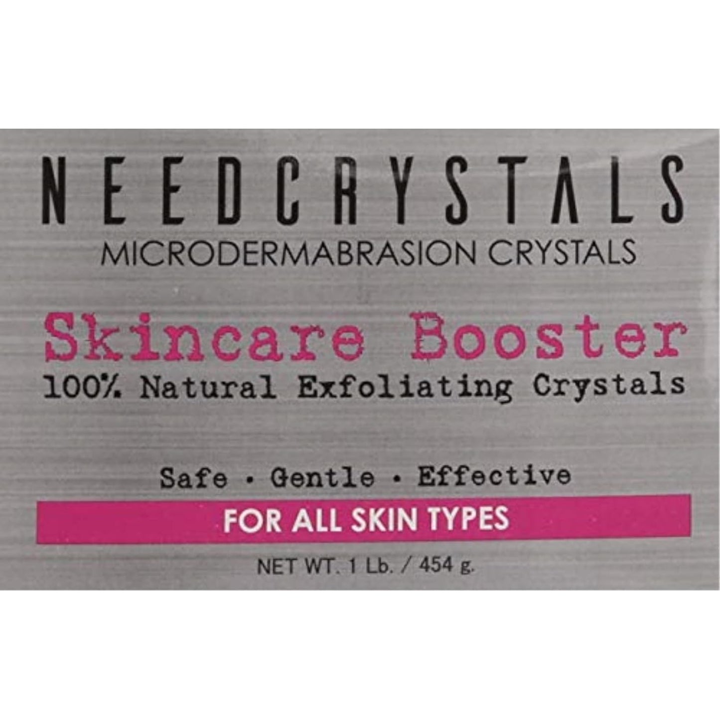 NeedCrystals Microdermabrasion Crystals, DIY Face Scrub. Natural Facial Exfoliator for Dull or Dry Skin Improves Scars, Blackheads, Pore Size, Wrinkles, Blemishes & Skin Texture. 1 lb