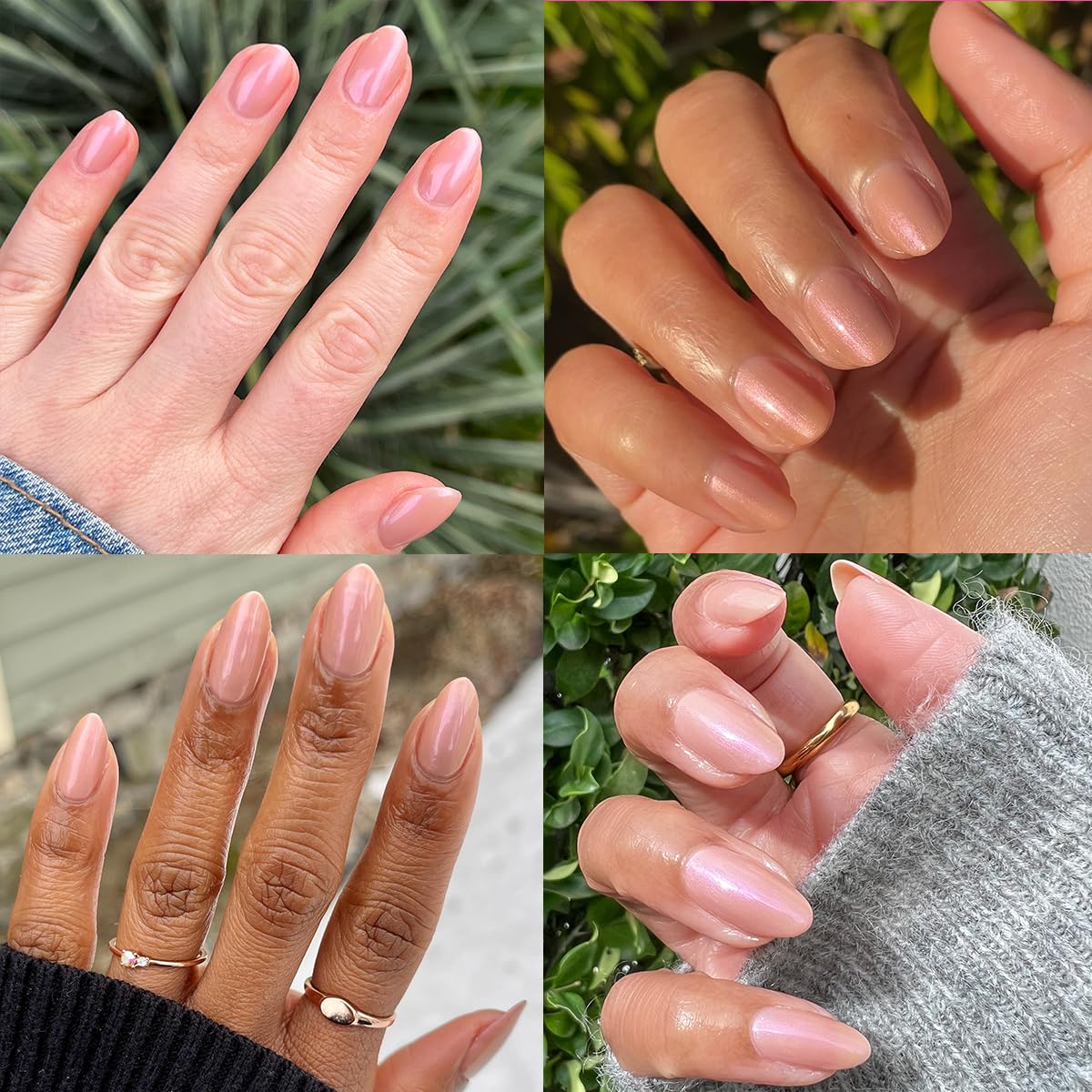 Olive & June Long Lasting Nail Polish | Plump Gel-Like Finish No Lamp Needed | Lasts up to 10 days | Salon-Quality at Home | 15-Free Vegan Cruelty-Free Chip-Resistant | Sandy Scallop Golden Iridescent