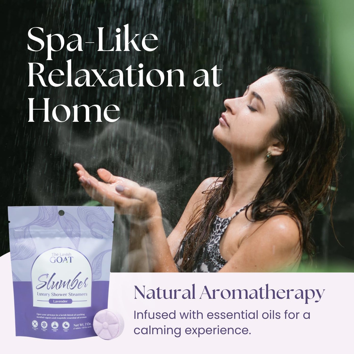 TLG Slumbers Shower Steamers Aromatherapy 7 Pack – USA Made with Extra Menthol, Lavender Essential Oil – Relaxing Shower Bombs for Sleep, Stress Relief & Spa – Gift for Men & Women