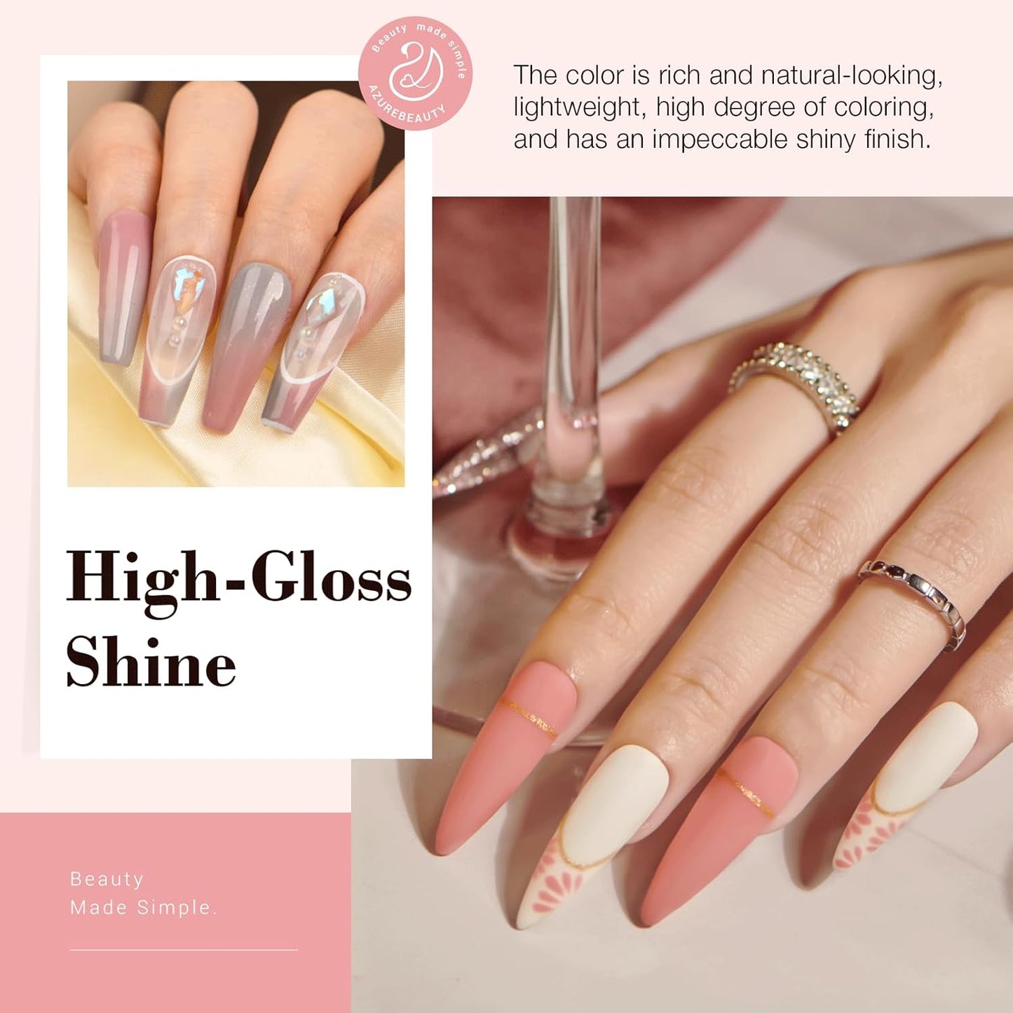 AZUREBEAUTY 31 Pcs Dip Powder Nail Kit 20 Colors Glitter Nude Brown Pink White Gray Dip Powder Liquid Set with Top/Base Coat Activator for French Nails Art Manicure DIY Salon Women Valentine's Gift