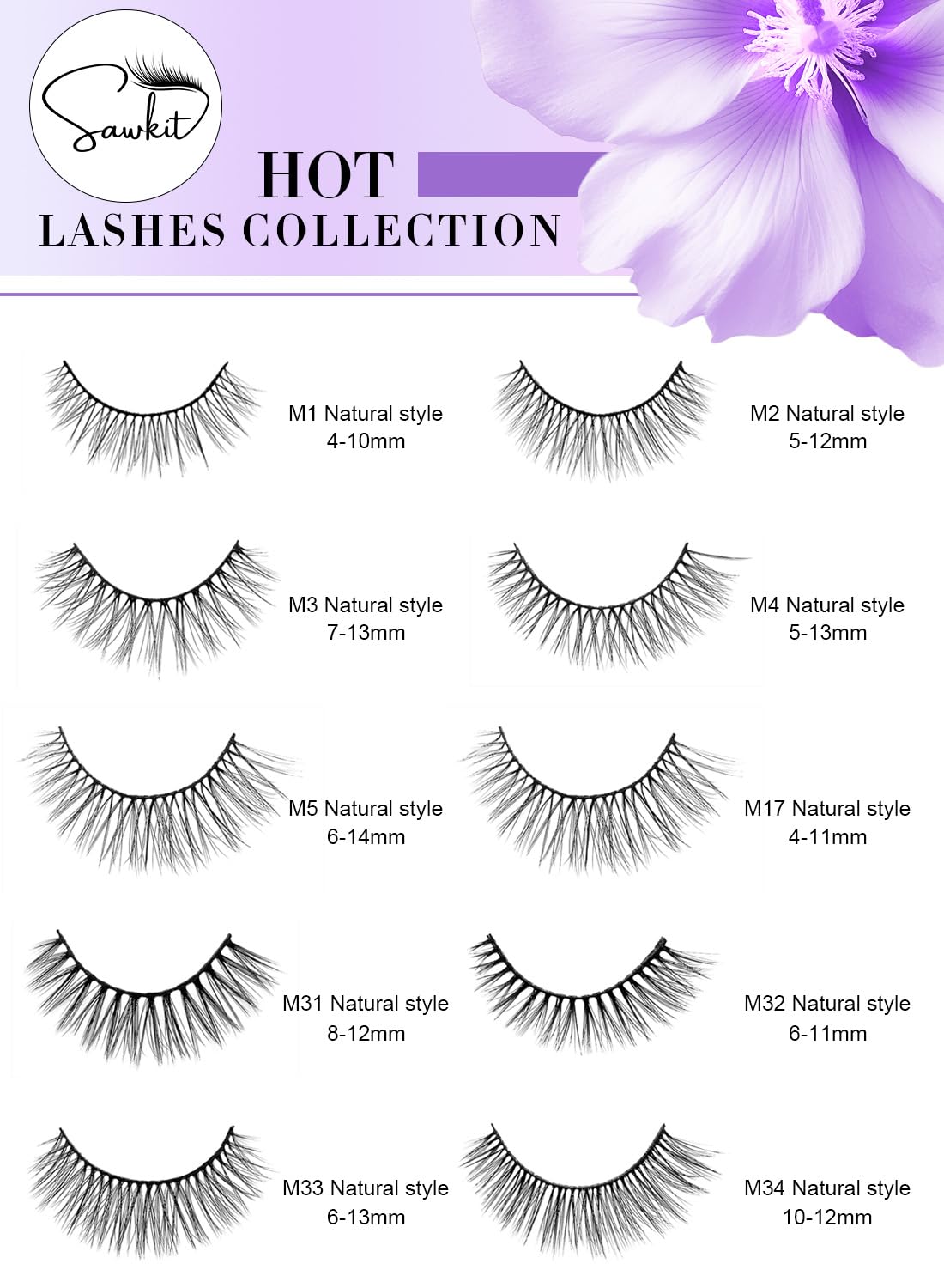 Classic Lash Extensions – 6-13mm – Fake Eyelashes – Luxurious Natural Mink Lashes Eyelash Extensions – Comfortable and Easy to Apply – High-End Fiber Lashes for Superior Volume