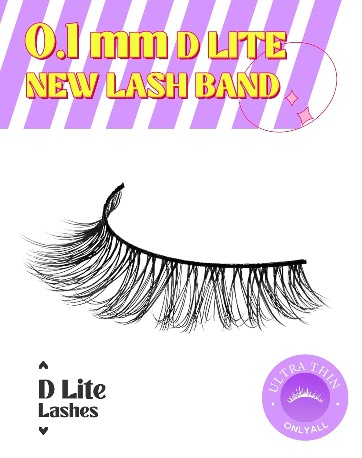 Onlyall Lashes Mink False Eyelashes Natural Wispy Lashes Soft Faux Mink Lashes Fluffy False Lashes DK72