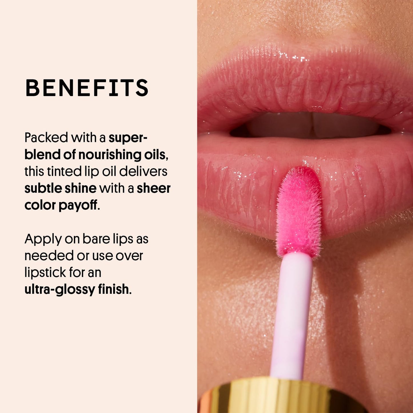 Winky Lux Luscious Barely There Sheer Tinted Lip Oil - Hydrating Lip Gloss Tint, Cool Pink Glossy Lip Balm, Juicy Non Sticky Long Lasting Formula, Infused with Jojoba Oil & Soft Vanilla Scent