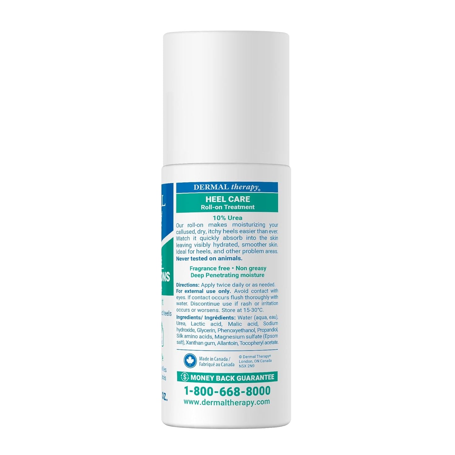 Dermal Therapy Heel Care Liquid Roll-On – Intensive Moisturizing & Repair for Cracked Heels, Dry & Rough Skin – Fast-Absorbing, Mess-Free Application – Hydrating Foot Care Treatment