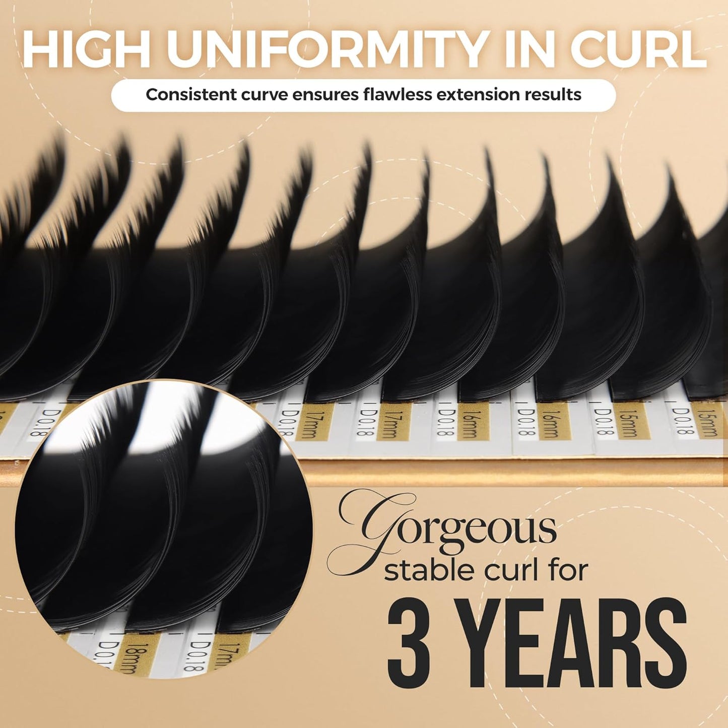 LASHVIEW 0.20 Thickness Silk D Curl Fake Eyelash Extensions Mixed Tray 8-15mm Natural Thick Lashes Individual Semi-Permanent Eyelashes Application for Professional Salon Use