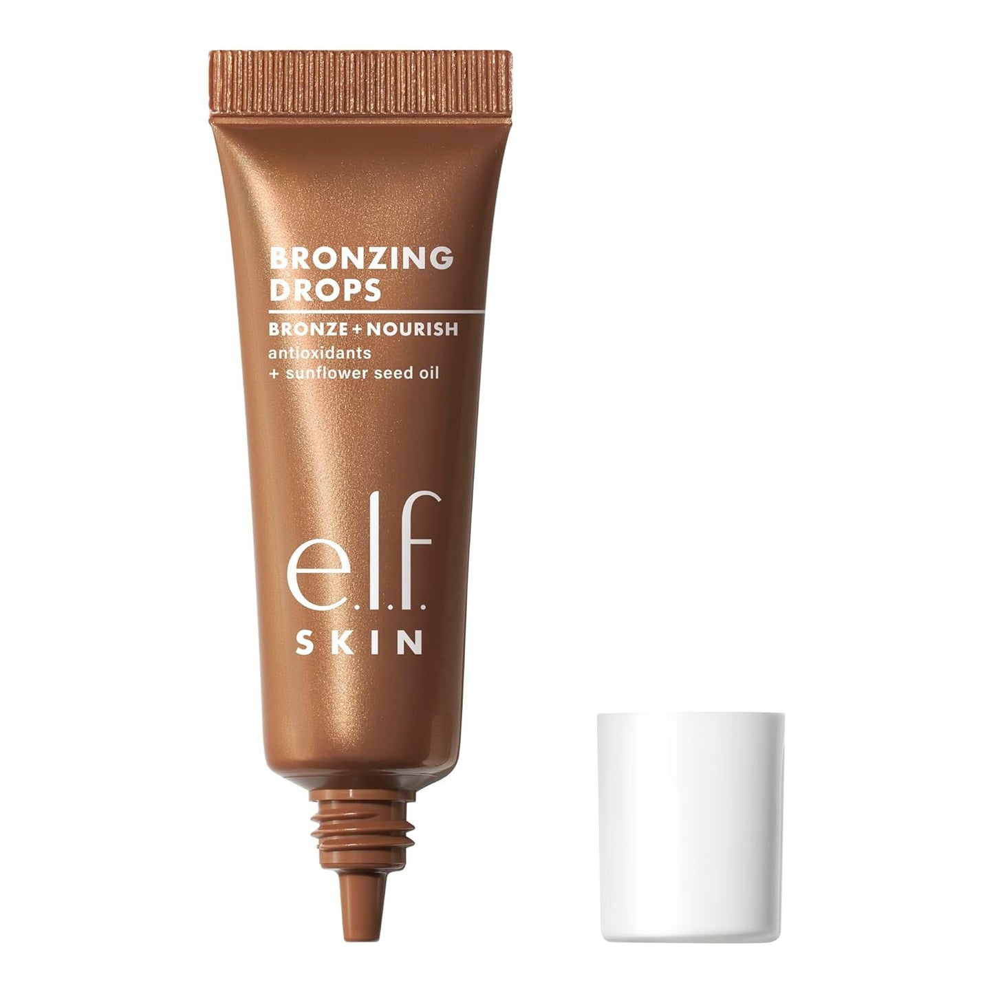 e.l.f. SKIN Bronzing Drops Mini, Liquid Bronzer For Face & Skin, Creates A Sun-Kissed Glow, Infused With Vitamin E, Vegan & Cruelty-Free, Pure Gold