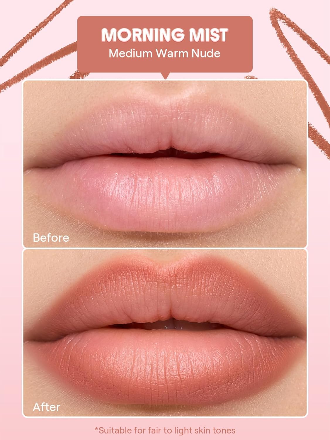 SHEGLAM Cloudline Blur Lip Liner Long Lasting,Vegan & Cruelty-Free Lip Stain-Morning Mist