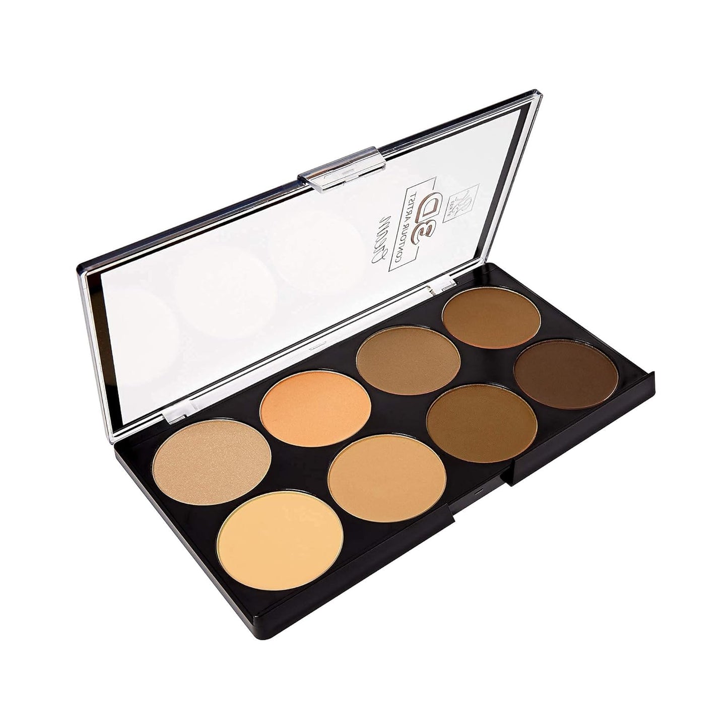 Ruby Kisses Flawless Finish with 3D Contour Powder Makeup Palette - Multiple Contouring Options, Easy Blending, Long-lasting formula, Sculpt &Highlighting, Professional finish (Light Medium)