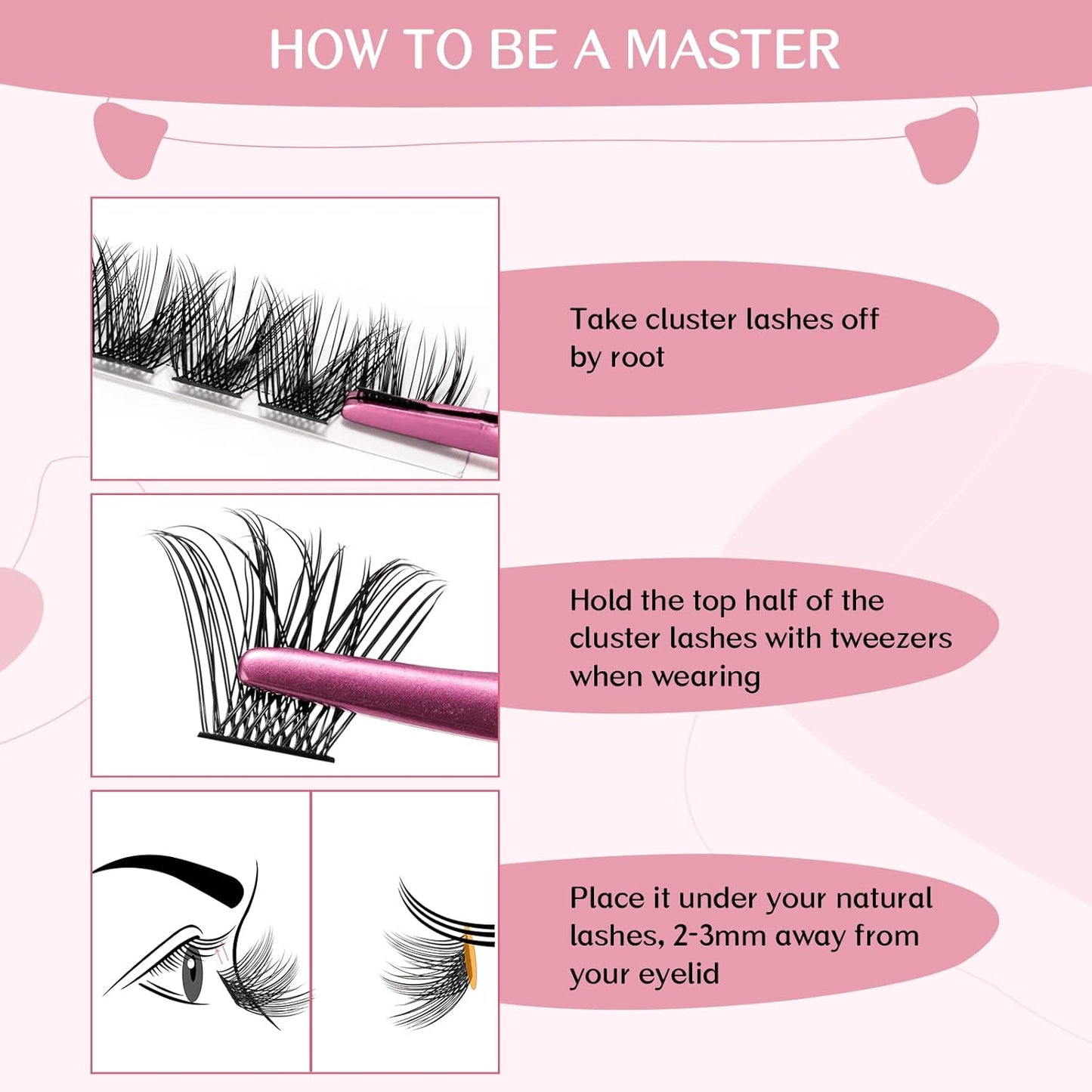 Lash Clusters, 72 Pcs Individual Lashes, Cluster DIY Lash Extension, Volume Eyelashes Look, Super Thin Band and Comfortable (Volume, D-14mm)