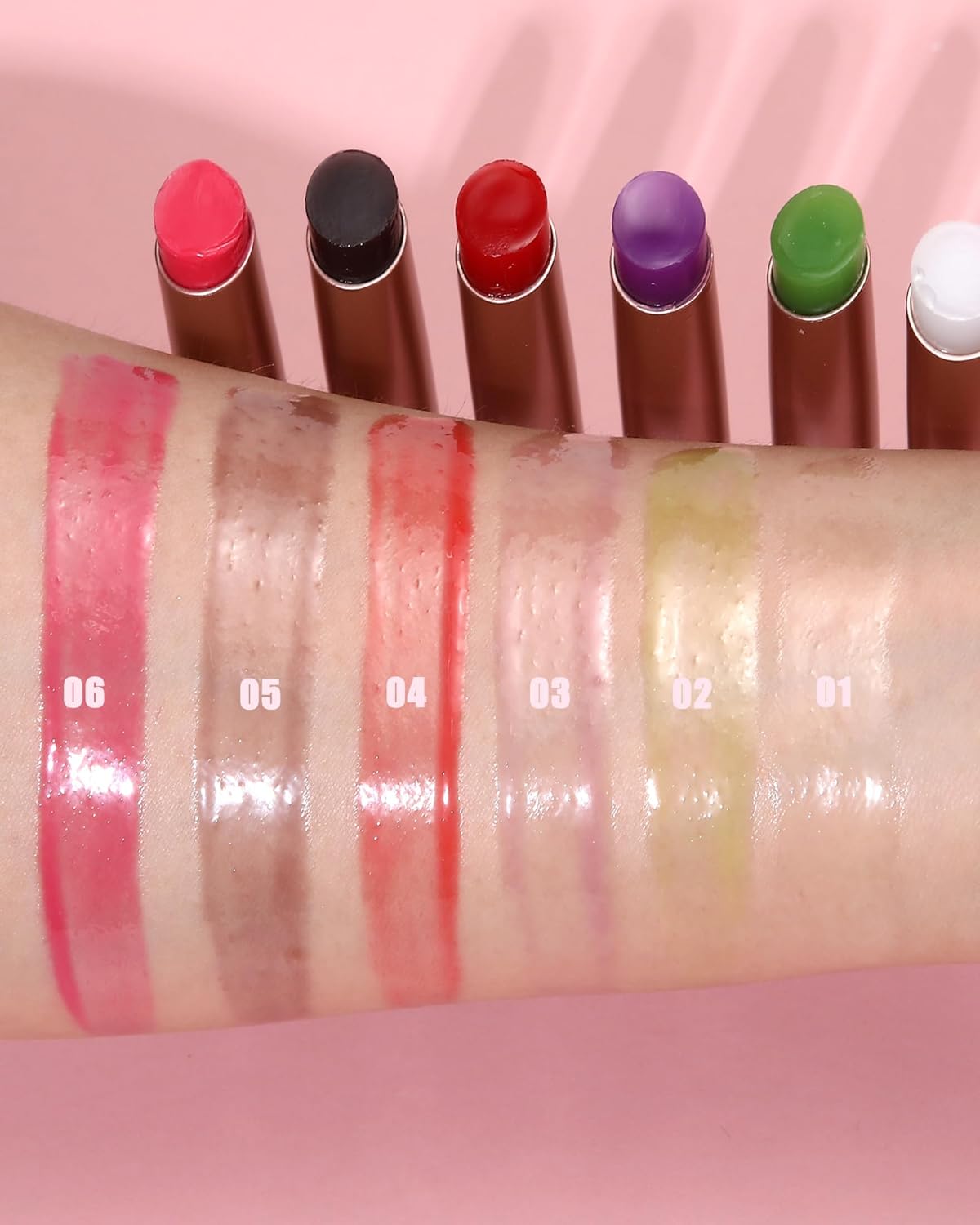 Moisturizing Lip Balm, Nude Sheer Red Lipstick Hydrating Tinted Lip Gloss, Long Lasting Waterproof Liptint Balm Natural Non-Stick Lips Oil Stain,Glossy Lipcolor Juicy Finish for Dry Cracked Lips-04