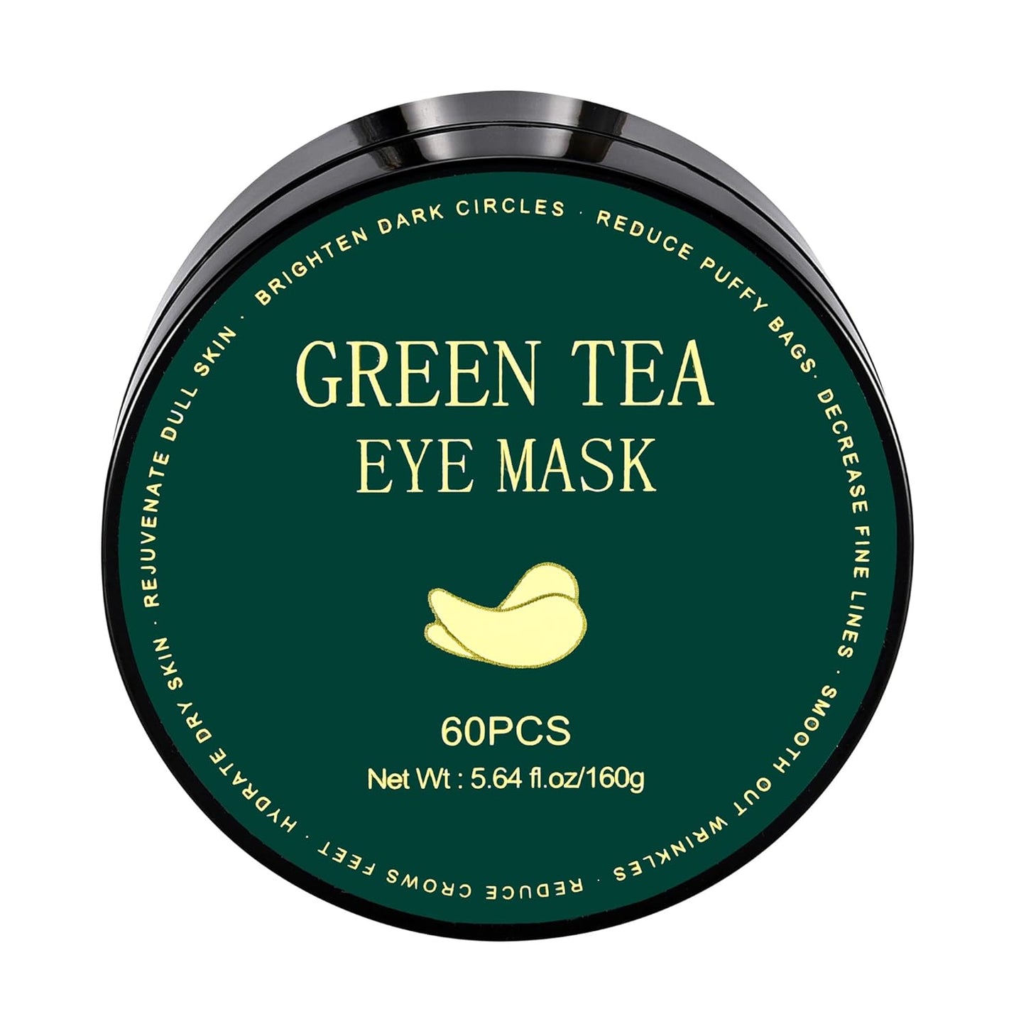 Under Eye Masks, 60pcs Green Tea Collagen Eye Mask, Green Under Eye Patches for Puffy Eyes,Dark Circles,Eye Bags,Puffiness,Natural Moisturizing Collagen Eye Gel Pads, Anti-Aging Eye Masks