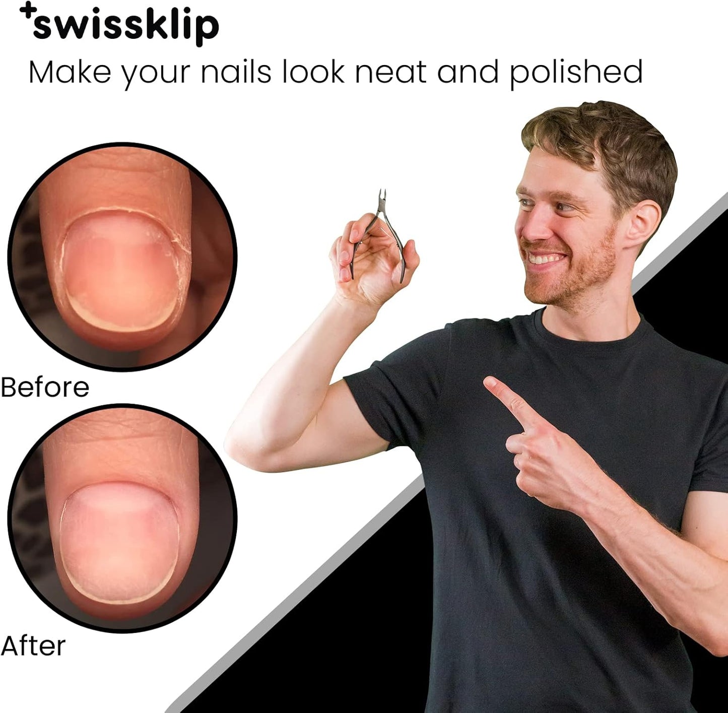 Swissklip Cuticle Trimmer I Best Cuticle Remover I Cuticle Nippers, Cutter, Scissors I Nail Nipper used along with Cuticle Pusher Tool, Cuticle Clippers, Nail Cuticle Trimmer (Pack of 2)