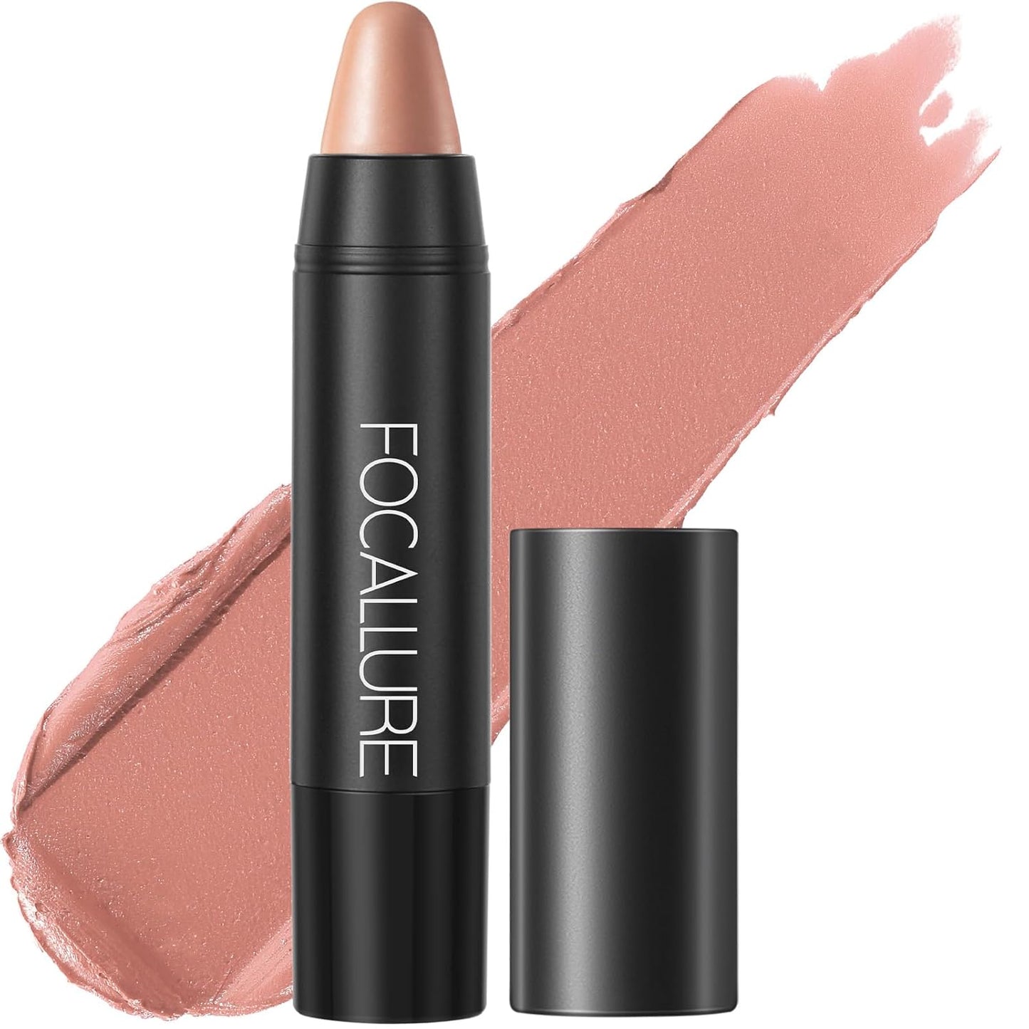 FOCALLURE Ultra Chic Matte Lipstick,Rich Vitamin E Lip Crayon,Lightweight Matte Color without Drying or Fading,Long Lasting Waterproof Lips Makeup,NUDE DESERT