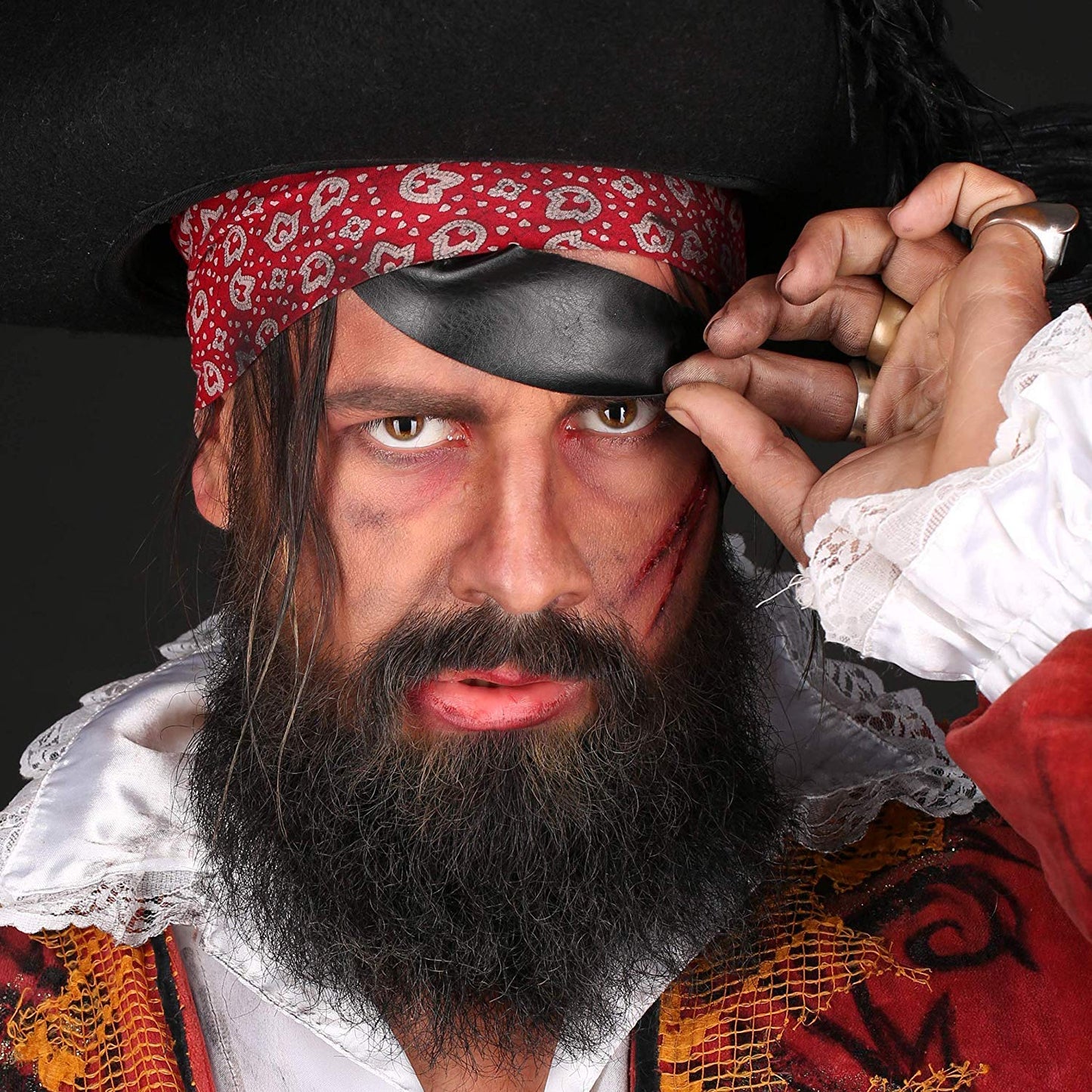 Mehron Makeup Tri-Color Character Makeup Palette | Halloween, Special Effects and Theater Cream Makeup FX Palette | Face Paint Makeup .7 oz (20 g) (Pirate)