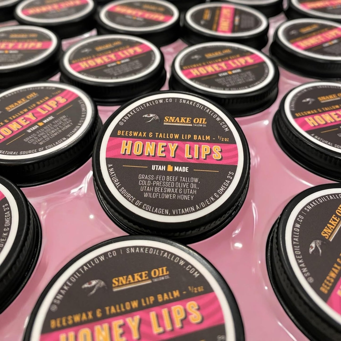 Tallow Lip Balm - Made in USA - Grassfed Beef Tallow - Handmade in Small Batches - Great for Lips, Cuticles and Dry Skin Needs like Eczema, Acne, Psoriasis - Unscented - 4 Organic Ingredients